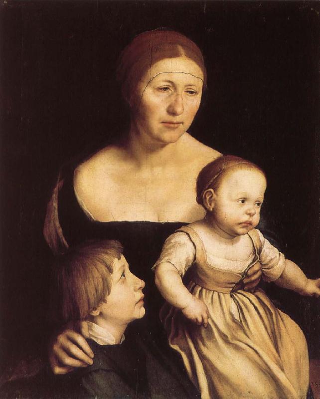 Hans Holbein Konstnarens with wife Katherine and Philipp oil painting picture
